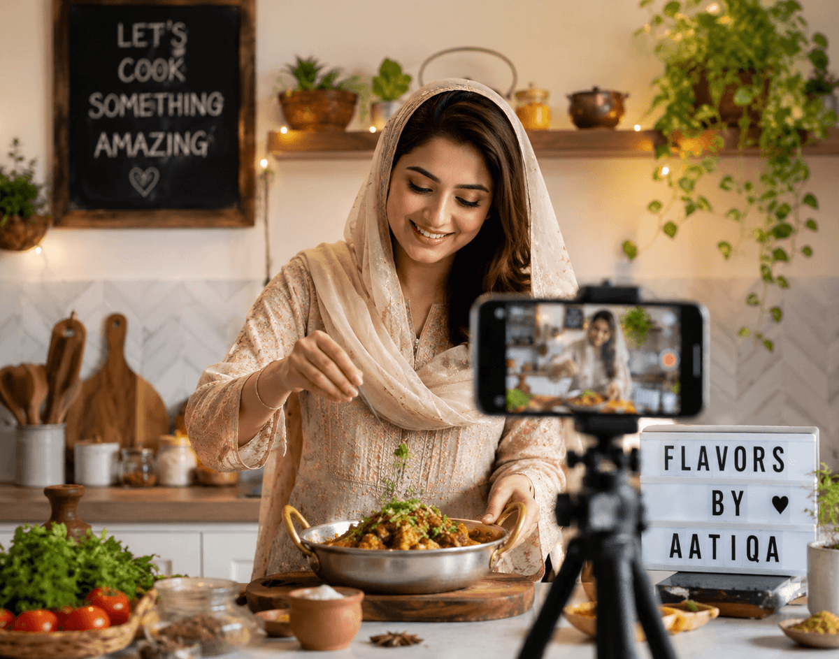 Aatiqa - Pakistani food content creator