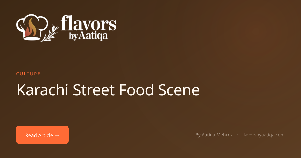 Karachi Street Food Scene